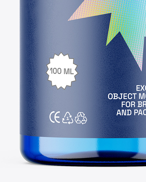 Blue Plastic Bottle Mockup