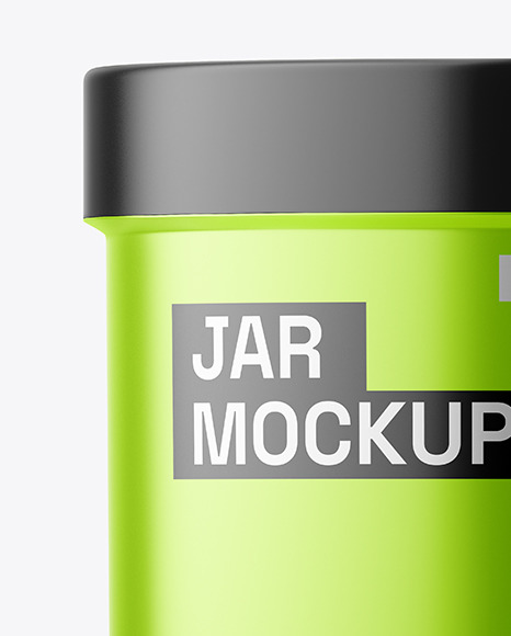 Matte Metallic Jar Mockup