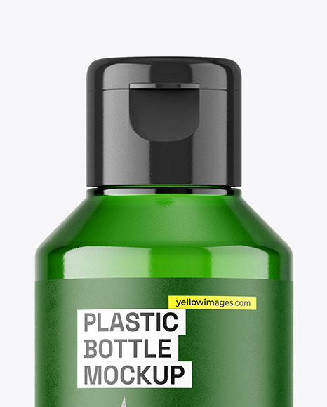 Green Plastic Bottle Mockup