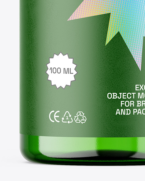 Green Plastic Bottle Mockup