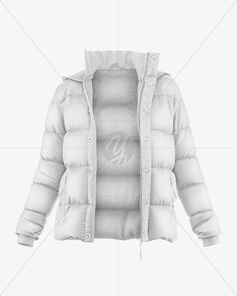 Woman's Down Jacket Mockup - Front View