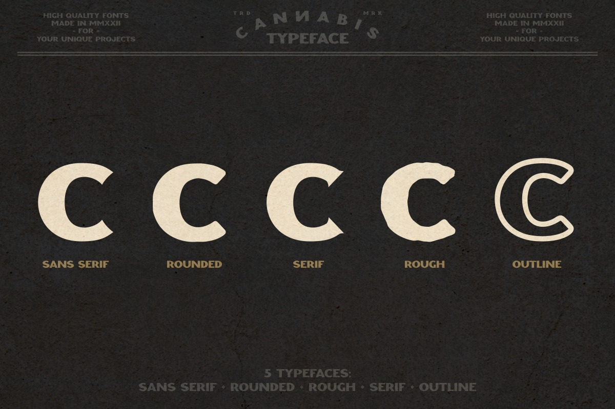 CANNABIS vintage font CANNABIS vintage font
