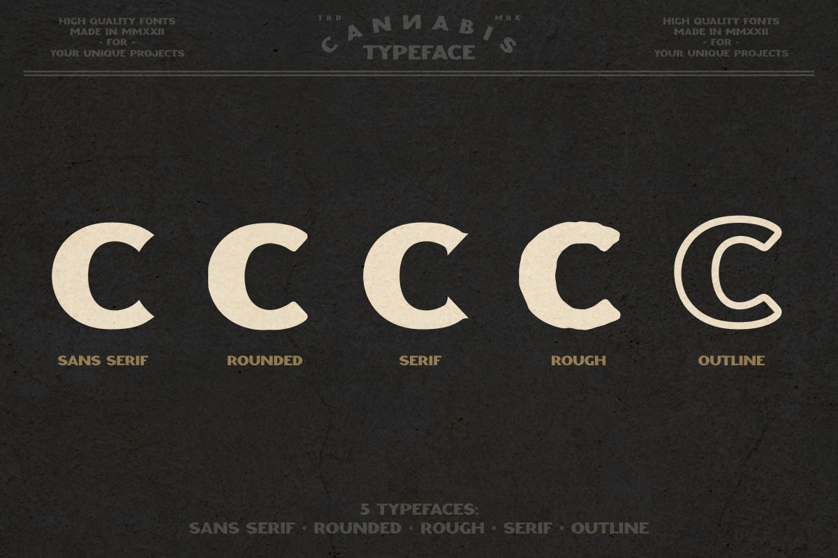 CANNABIS vintage font