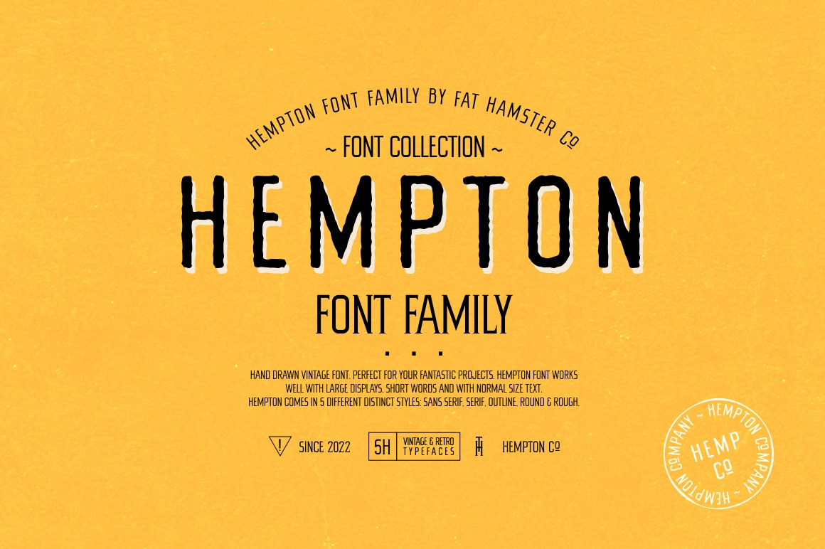 HEMPTON vintage font family