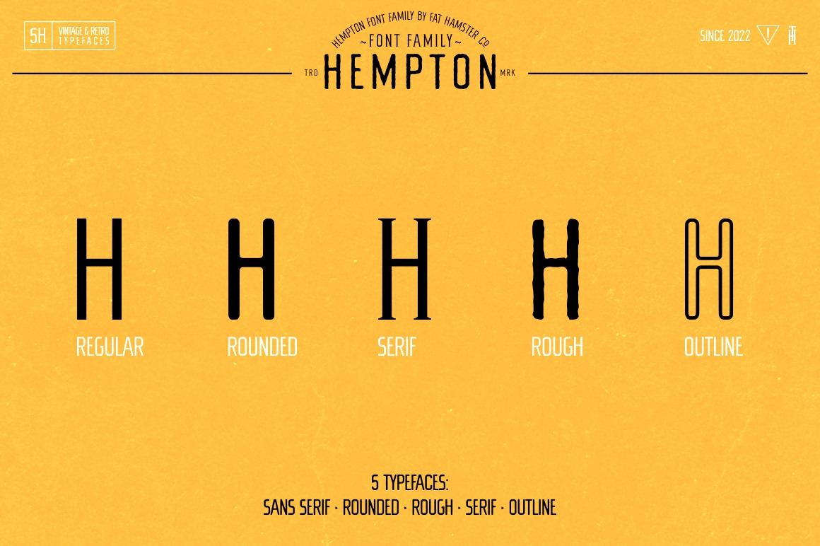 HEMPTON vintage font family