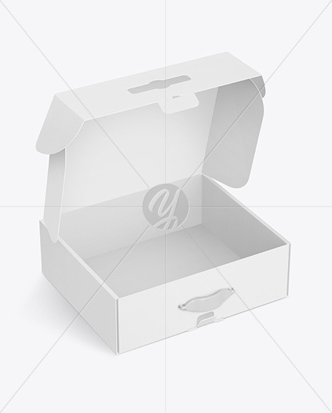 Opened Textured Mailing Box Mockup