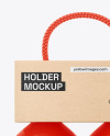 Kraft Holder W/ Glossy Bottles Mockup