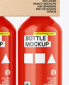 Kraft Holder W/ Glossy Bottles Mockup