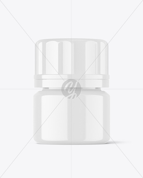 Glossy Pills Jar Mockup