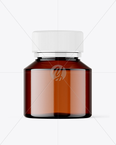 Amber Pills Jar Mockup