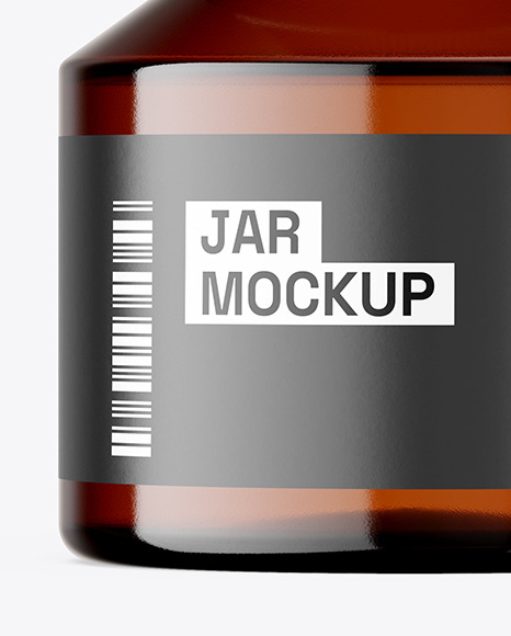 Amber Pills Jar Mockup