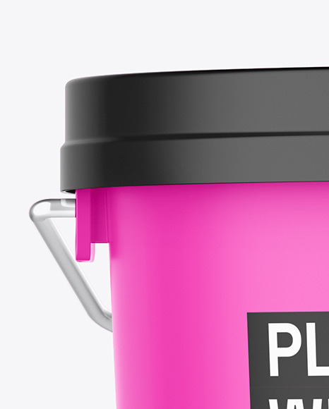 Matte Plastic Bucket Mockup