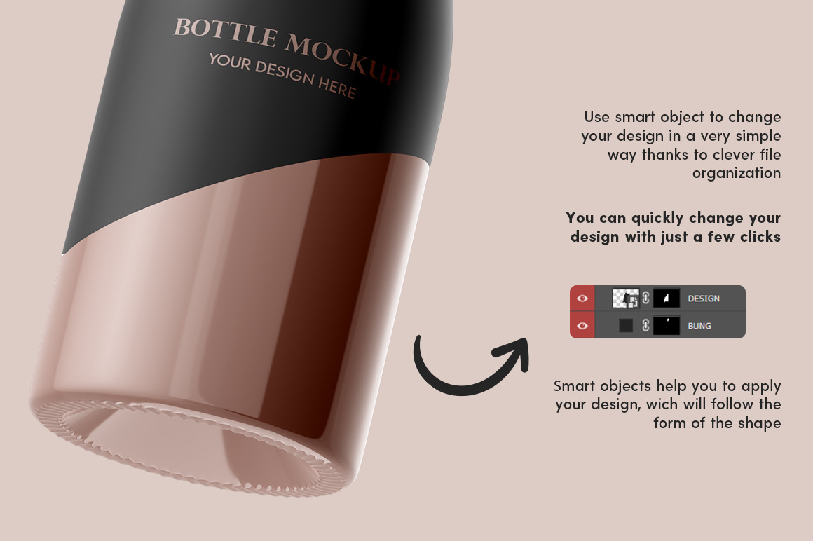 Wine Bottle Mockup Set