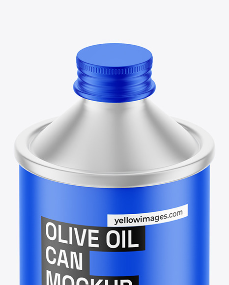 Matte Olive Oil Tin Can Mockup - Free Download Images High Quality PNG