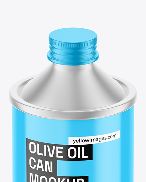 Glossy Olive Oil Tin Can Mockup - Free Download Images High Quality PNG