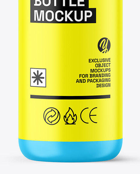 Matte Cosmetic Bottle with Pump Mockup