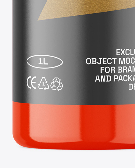 Glossy Plastic Bottle Mockup