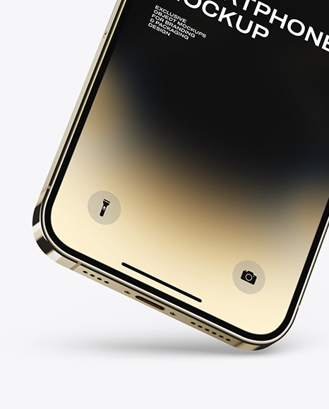 iPhone 14 Pro Max Gold Mockup