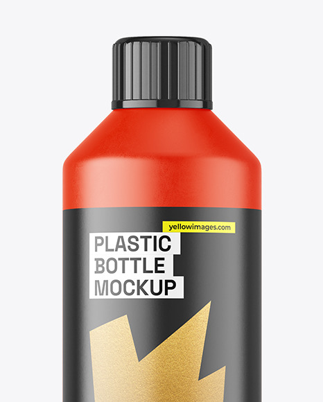 Matte Plastic Bottle Mockup