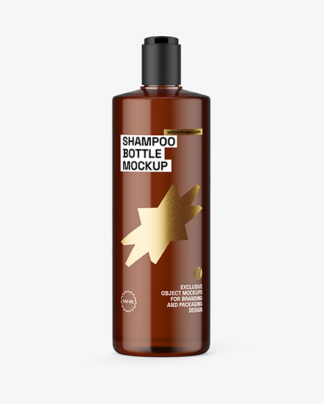 Amber Shampoo Bottle Mockup