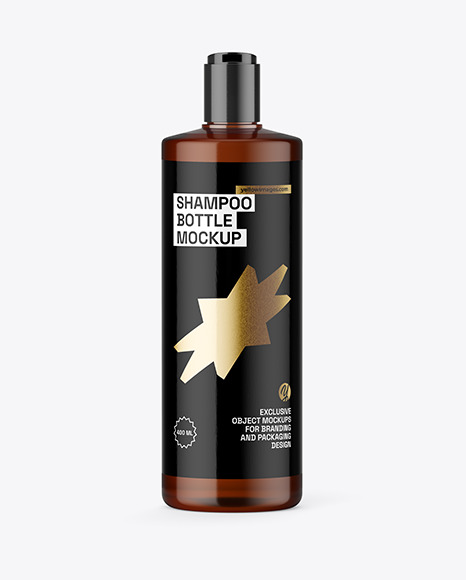 Amber Shampoo Bottle Mockup