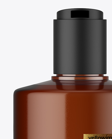 Amber Shampoo Bottle Mockup