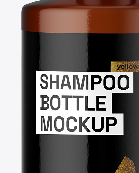 Amber Shampoo Bottle Mockup