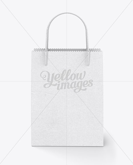 White Paper Shopping Bag / Front View Mock-up - Free Download Images