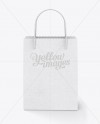 White Paper Shopping Bag / Front View Mock-up