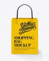 White Paper Shopping Bag / Front View Mock-up