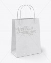 White Paper Shopping Bag / Half Side View Mockup