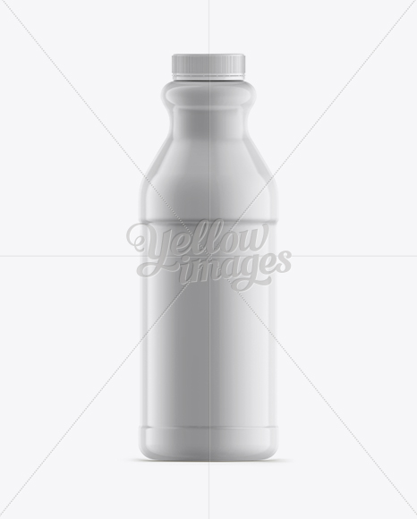 Plastic Bottle for Dairy Products Mockup