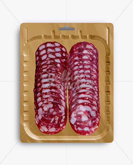 Vacuum Tray W/ Spicy Italian Salami Mock-up