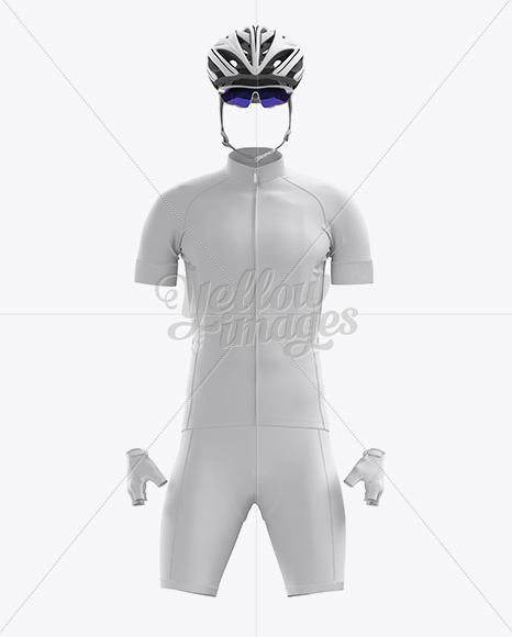 Full Men's Cycling Kit Mockup - Front View