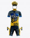 Full Men's Cycling Kit Mockup - Front View