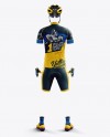 Full Men&#039;s Cycling Kit Mockup - Back View