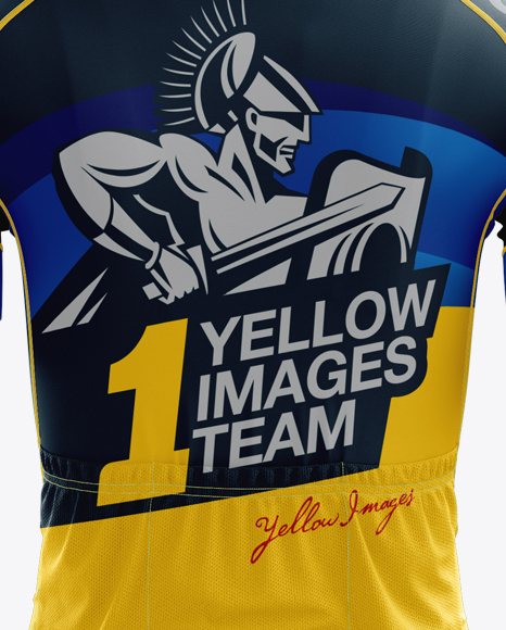 Full Men's Cycling Kit Mockup - Back View