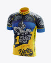 Men's Cycling Jersey Mockup - Front 3/4 View