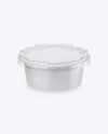 Plastic Cup with Transparent Cap Mockup - Front View (High-Angle Shot)