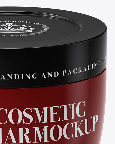 Glossy Cosmetic Jar Mockup (High-Angle Shot) Glossy Cosmetic Jar Mockup (High-Angle Shot)