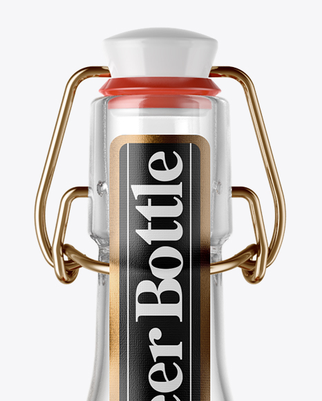 500ml Lager Beer Bottle With Swing Top Mockup