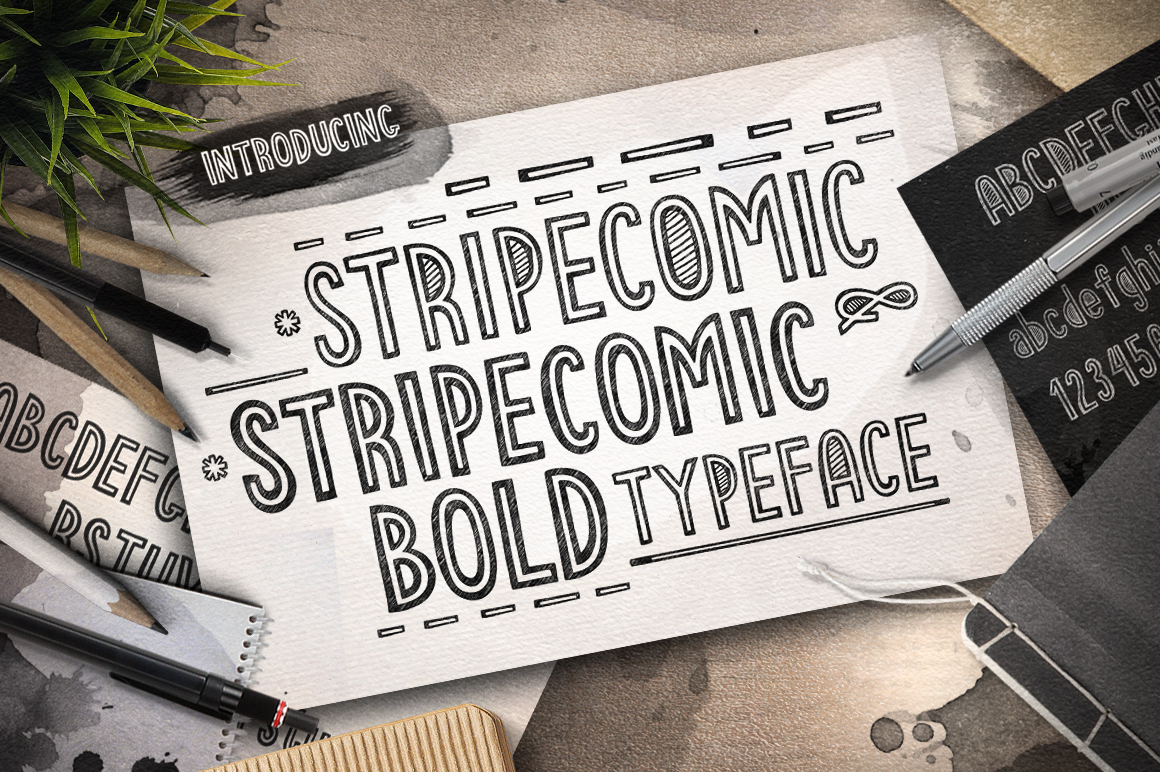 Stripecomic Typeface Stripecomic Typeface