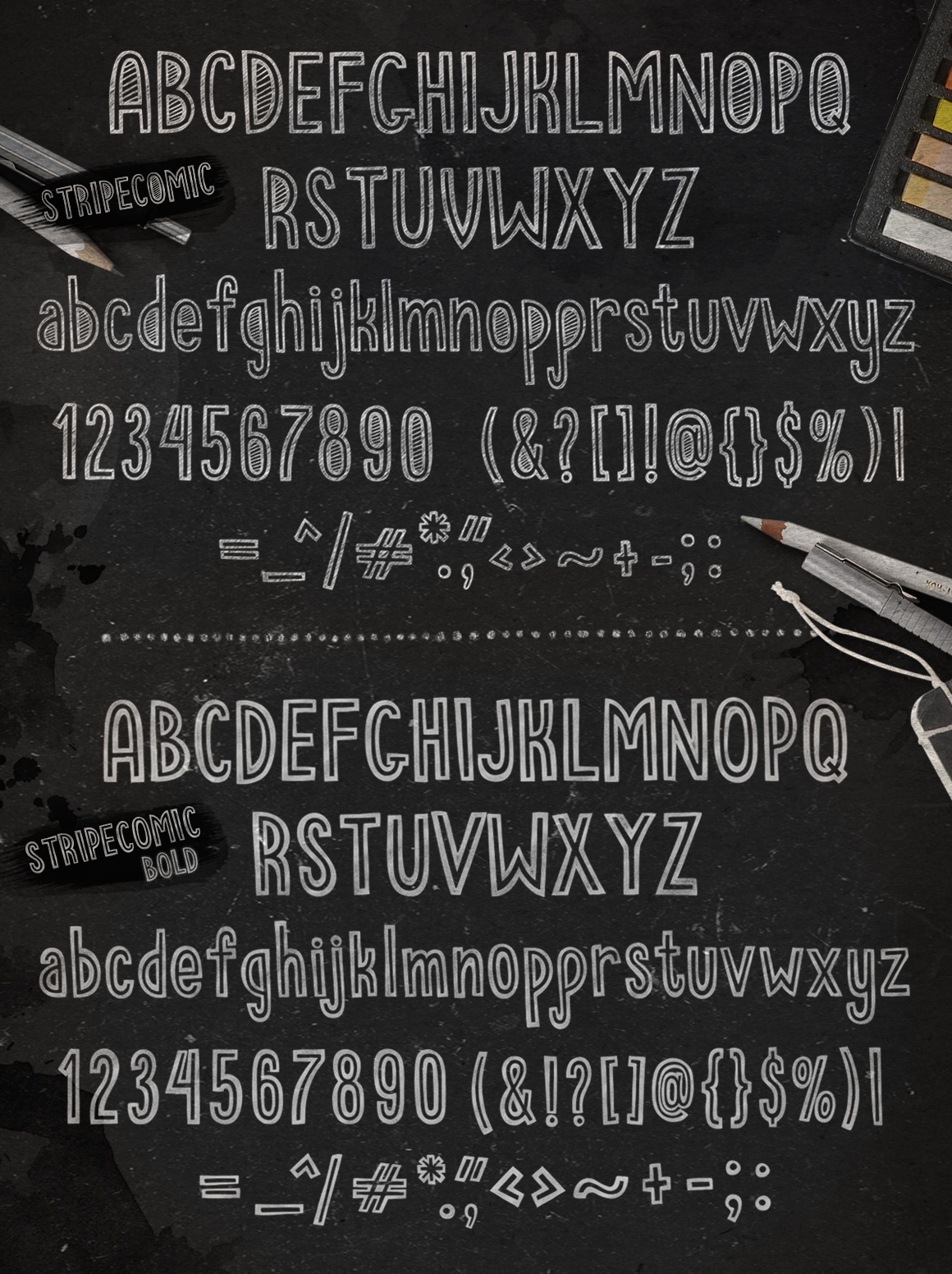 Stripecomic Typeface Stripecomic Typeface