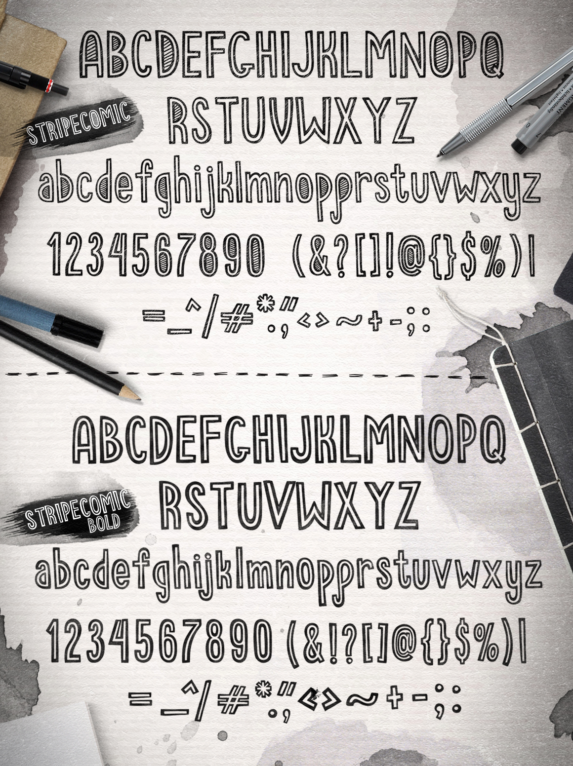 Stripecomic Typeface Stripecomic Typeface
