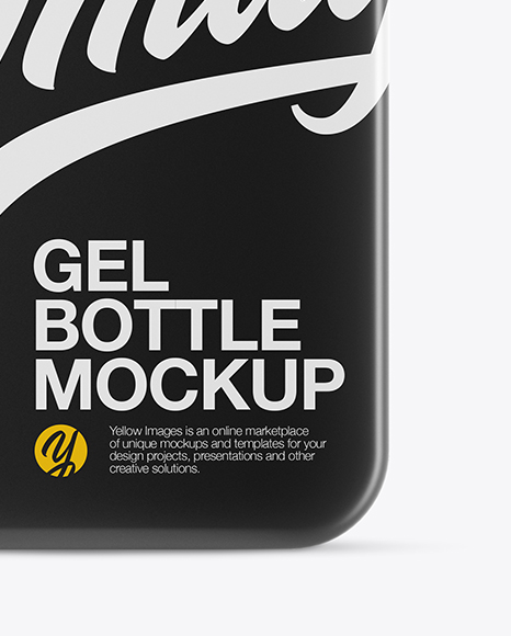 Glossy Plastic Shower Gel Bottle Mockup