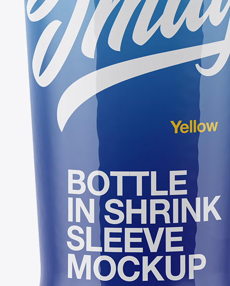 3oz Plastic Bottle In Shrink Sleeve Mockup