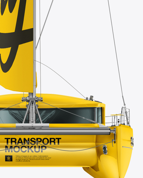 Catamaran Mockup - Front View