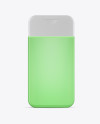 Clear Plastic Bottle With Green Shower Gel Mockup