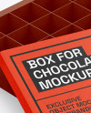 Kraft Paper Box of Chocolate Sweets Mockup