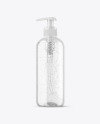 Clear Cosmetic Bottle with Pump Mockup